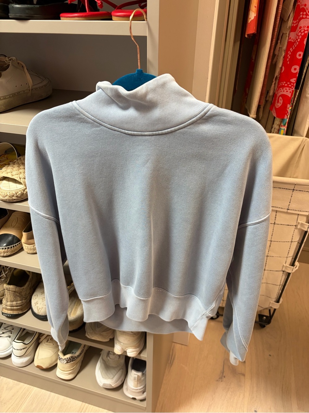 Abercrombie & Fitch Light Blue Funnel Neck Sweatshirt